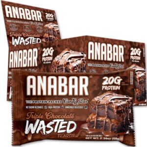Anabar Protein-Packed Candy Bar Triple Chocolate Wasted 2.39oz 12ct